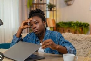 Image of an Entrepreneur that is Frustrated over profit loss